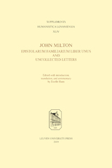 John Milton, Epistolarum Familiarium Liber Unus and Uncollected Letters (e-Book)