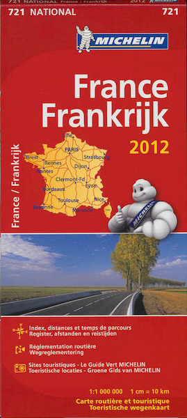 Michelin wegenkaart 721 Frankrijk 2012 - (ISBN 9782067170995)