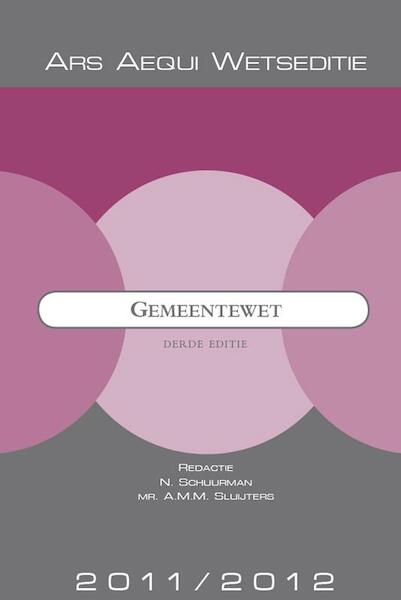 Gemeentewet 2011/2012 - (ISBN 9789069167664)