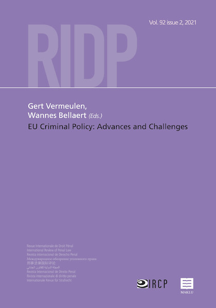 EU Criminal Policy: Advances and Challenges - Gert Vermeulen, Wannes Bellaert (ISBN 9789046611340)