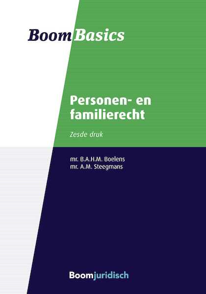 Personen- en familierecht - B.A.H.M. Boelens, A.M. Steegmans (ISBN 9789462746763)