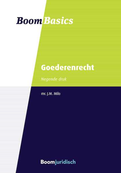 Boom Basics Goederenrecht - J.M. Milo (ISBN 9789460946806)