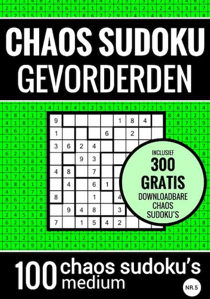 Sudoku Medium: CHAOS SUDOKU - nr. 5 - Puzzelboek met 100 Medium Puzzels voor Volwassenen en Ouderen - Sudoku Puzzelboeken (ISBN 9789464654837)