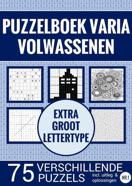 Puzzelboek Varia voor Ouderen, Slechtzienden, Senioren, Opa en Oma - Extra Groot, Type XL/XXL - Puzzelboeken & Meer (ISBN 9789464652253)