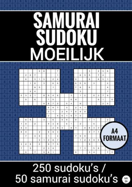 Sudoku Moeilijk: Samurai Sudoku Puzzels - nr. 26 - Sudoku Puzzelboeken (ISBN 9789464659283)