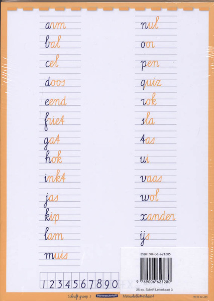 Schrift Letterkaart 3 (set 25 ex) - (ISBN 9789006621280)