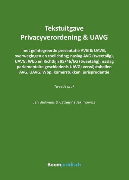 Tekstuitgave Privacyverordening - (ISBN 9789462904828)