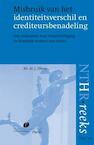 Misbruik van identiteitsverschil en crediteursbenadeling - Jan Elbers (ISBN 9789462510258)